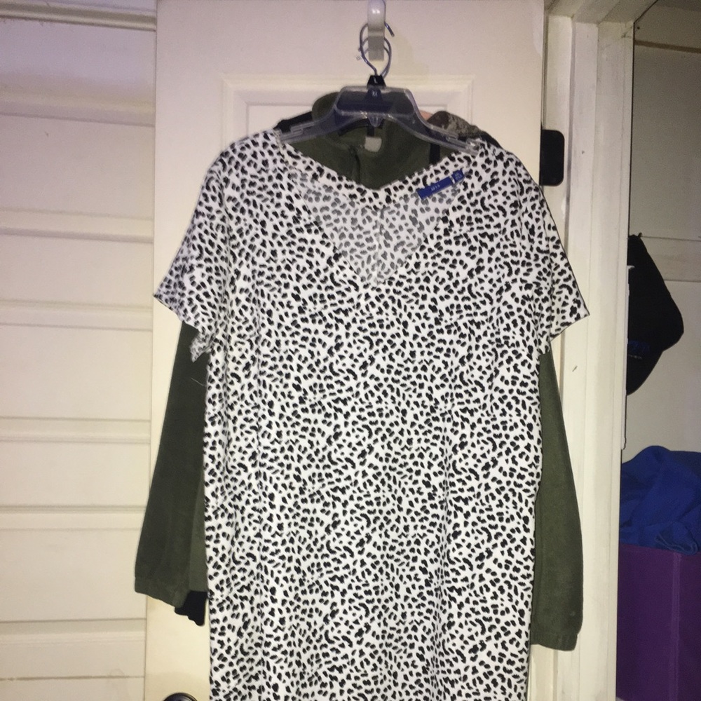 New Leopard Print T-shirt Dress